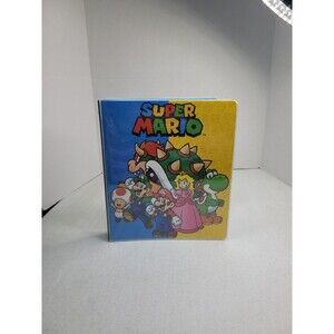 2023 Nintendo Super Mario Brothers 1.5” Vinyl Binder 3-Ring 9.75"  Wide by 11.5"